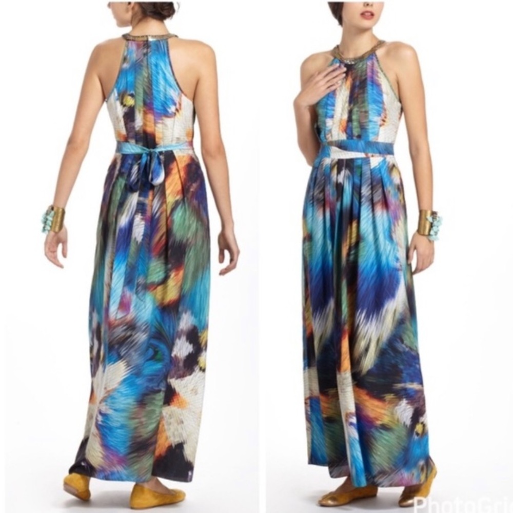 Anthropologie Ranna Gill Multicolored Maxi Dress